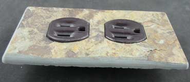 Natural cleft slate outlet cover