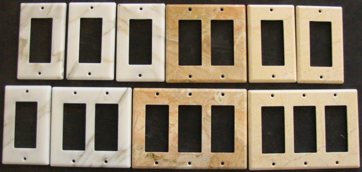 Photo Gallery Of Custom Granite Travertine Marble Stone Switch Silestone Cover Plates Custom Marble Electrical Switch And Outlet