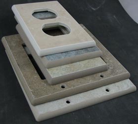 Edges of various custom ceramic switch plates