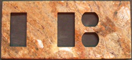 Custom 5 gang magnetic granite switchplate, DBDRB