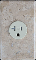 Marble outlet cover plate