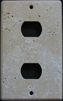 Tumbled travertine despard switch plate