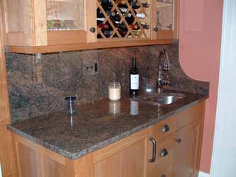 Installed granite switch plate covers