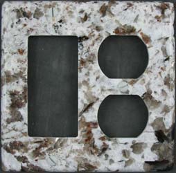 Bianco Antico granite switch plate