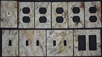 Granite switch cover plates outlet covers