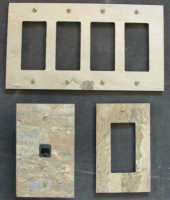 Flush mount slate switch plates