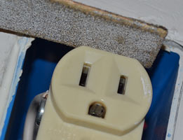 Sanding the duplex receptacle