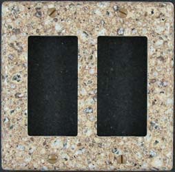 Custom double decora Silestone switch plate