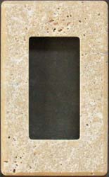 Tumbled travertine decora switch plate