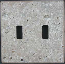 Noce Tumbled Travertine switchplate