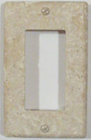 Decora tumbled travertine switchplate